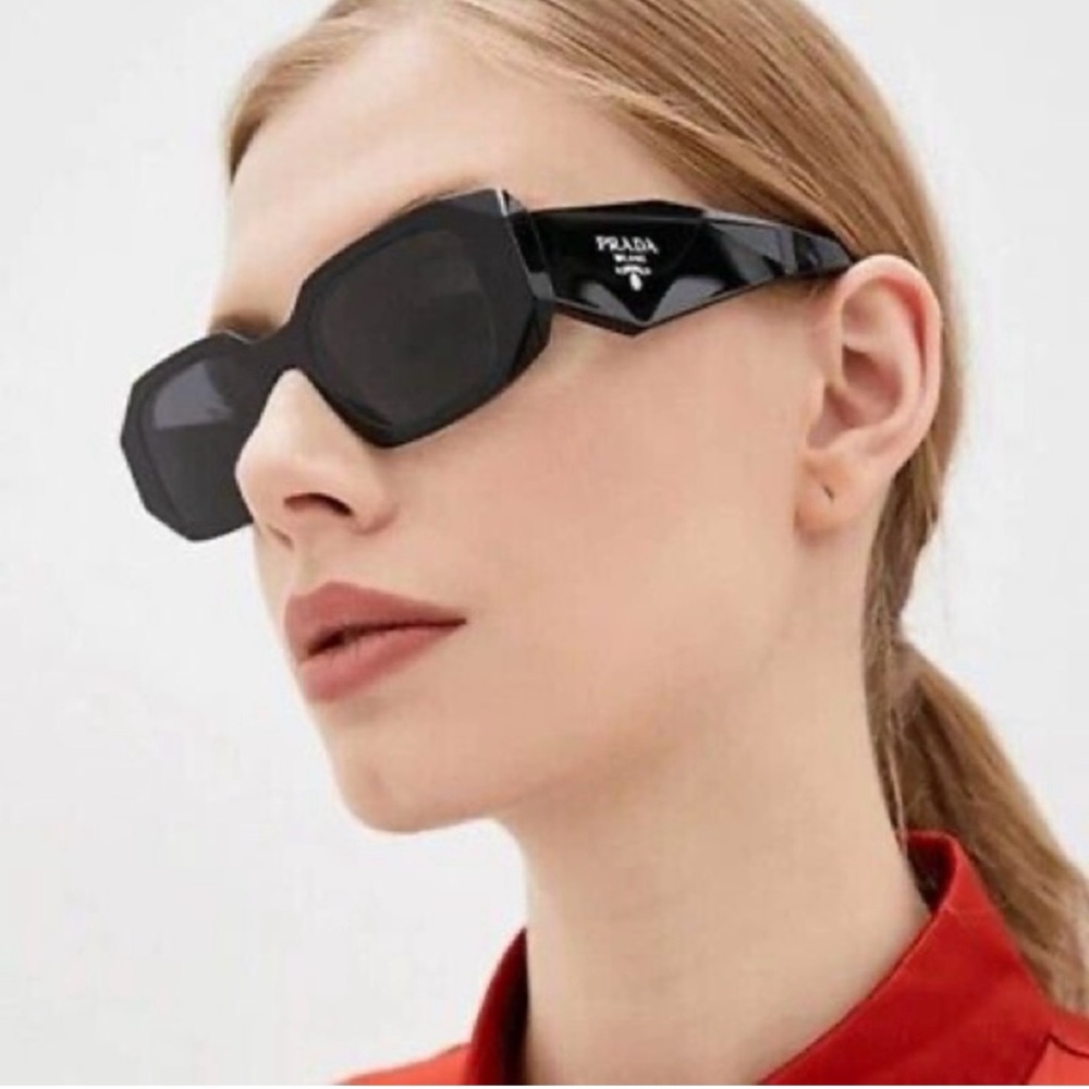 Sold- Prada Women's Black Geometric Sunglasses